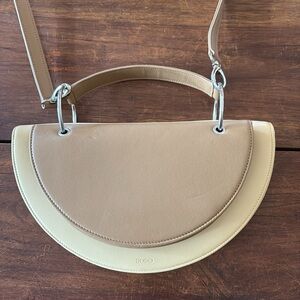 NWOT Rodo Half Moon Bag in Beige/Pale Yellow